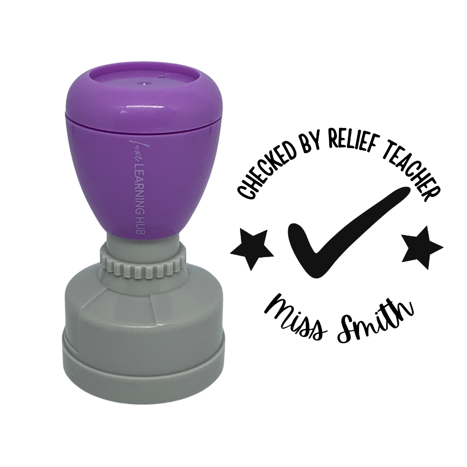 Checked By Relief Teacher Stamp