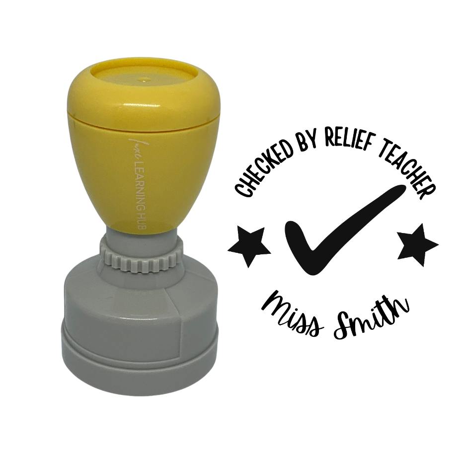 Checked By Relief Teacher Stamp