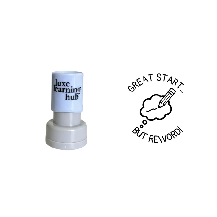 Great Start But Reword Stamp