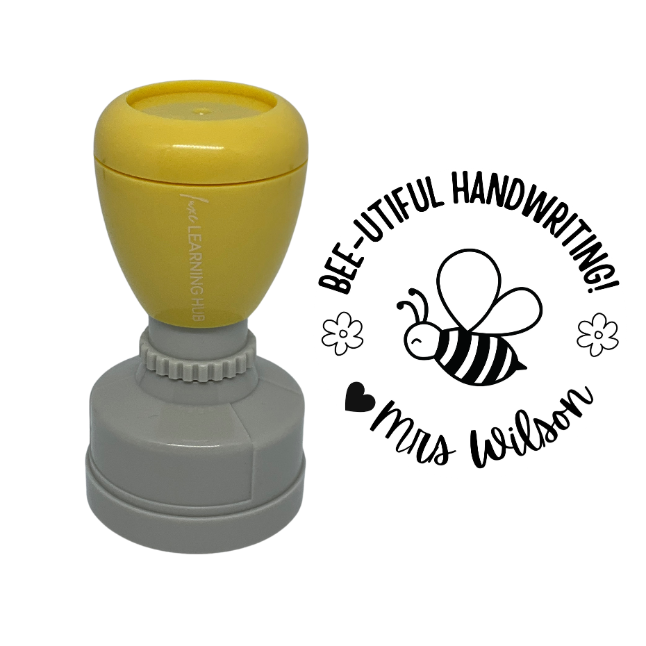 Bee-utiful Handwriting Stamp
