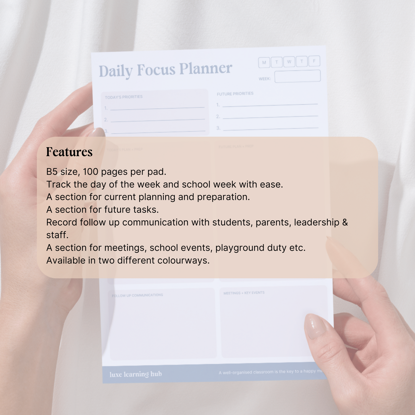 Daily Focus Planner Pad