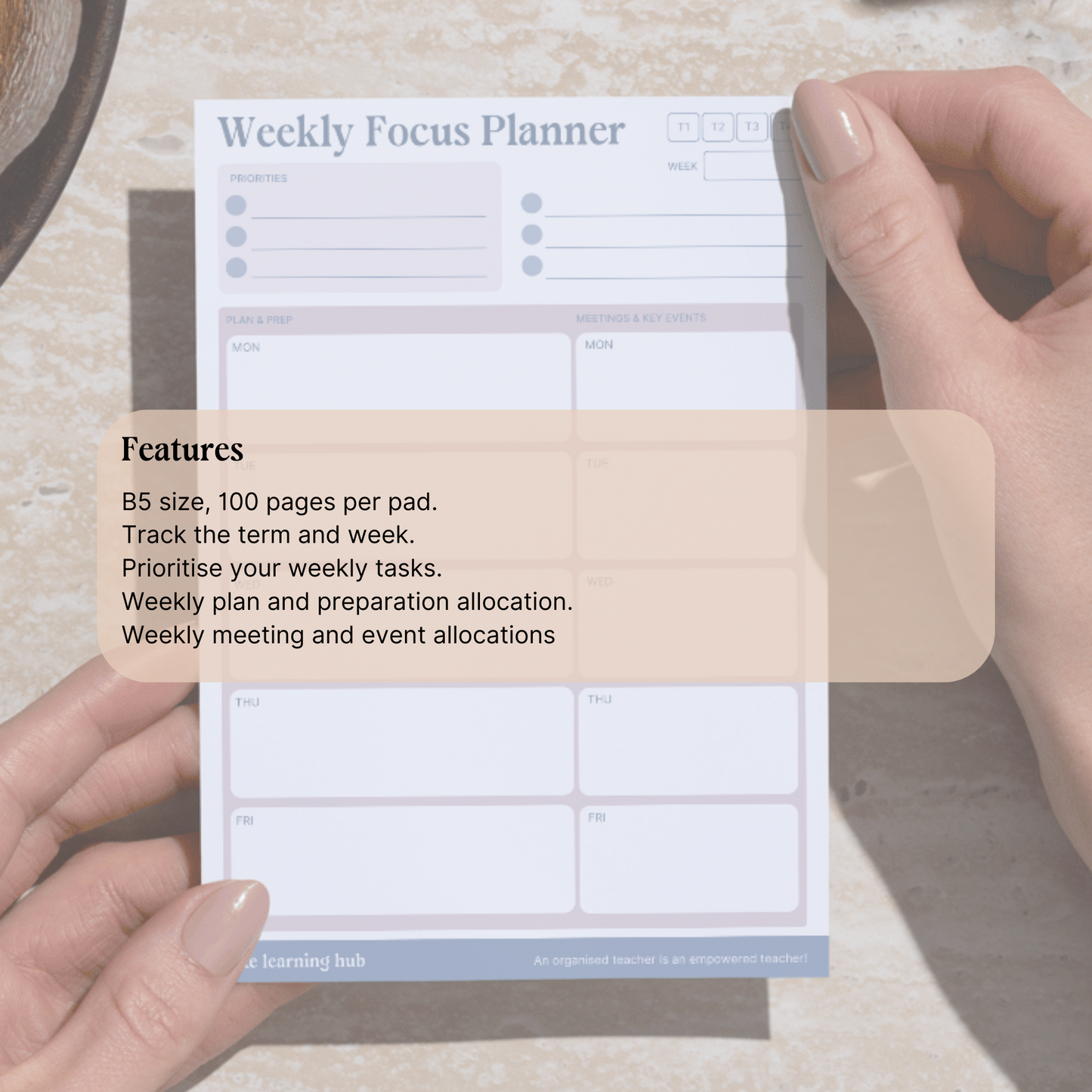 Weekly Focus Planner Pad