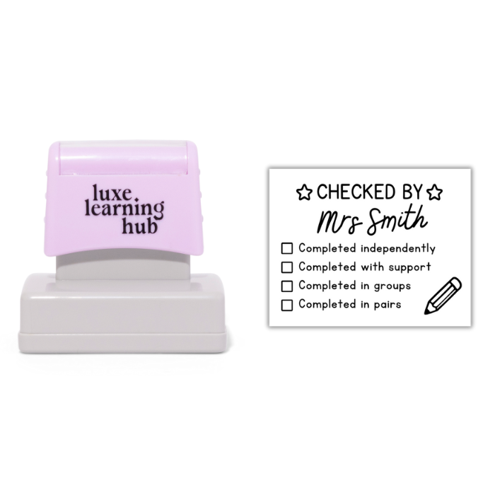 Checked by Stamp with Name