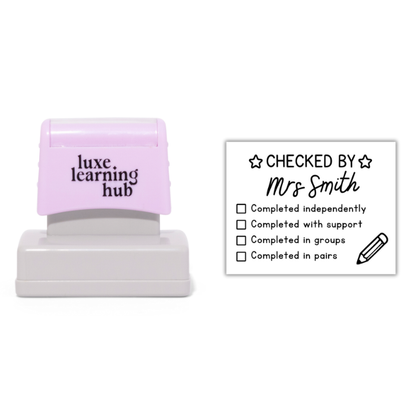 Checked by Stamp with Name