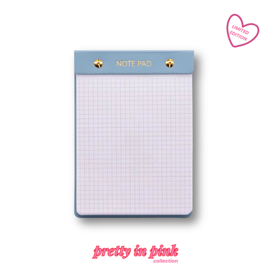 Luxe Blue Grid Notepad