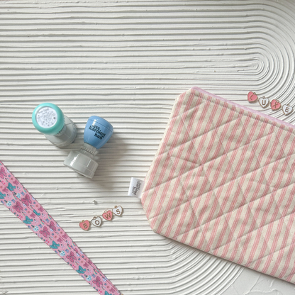 Large Quilted Bow Pouch