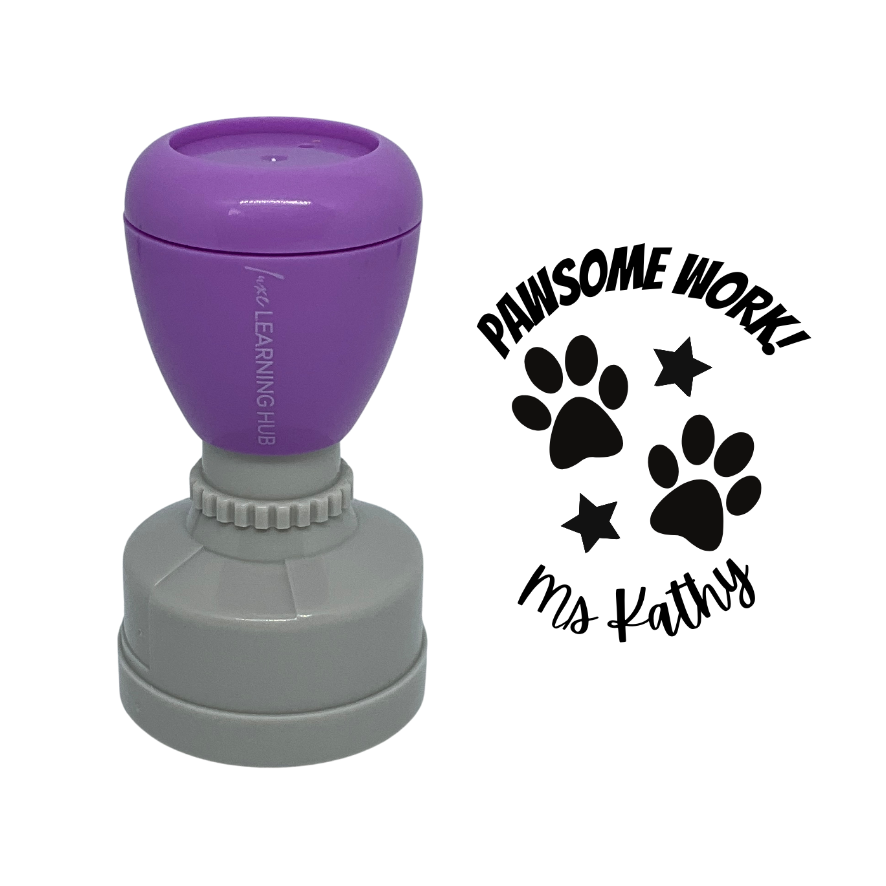 Custom Pawsome Work Stamp