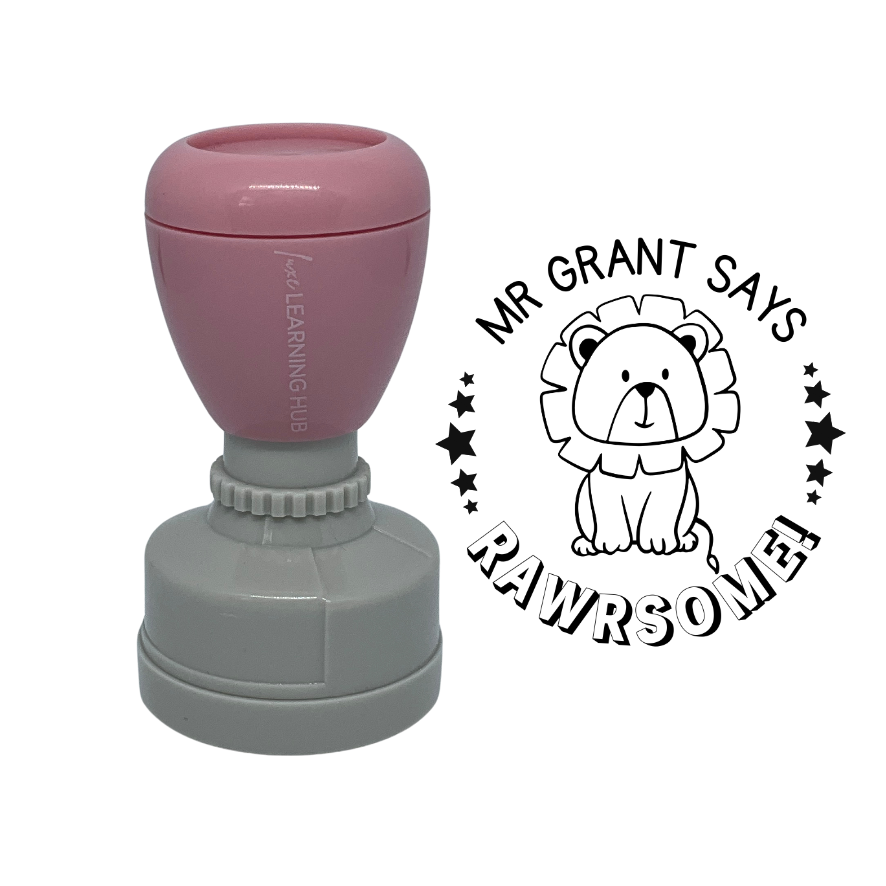 Custom Rawrsome Merit Stamp