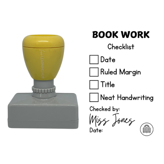 Book Work Checklist Stamp