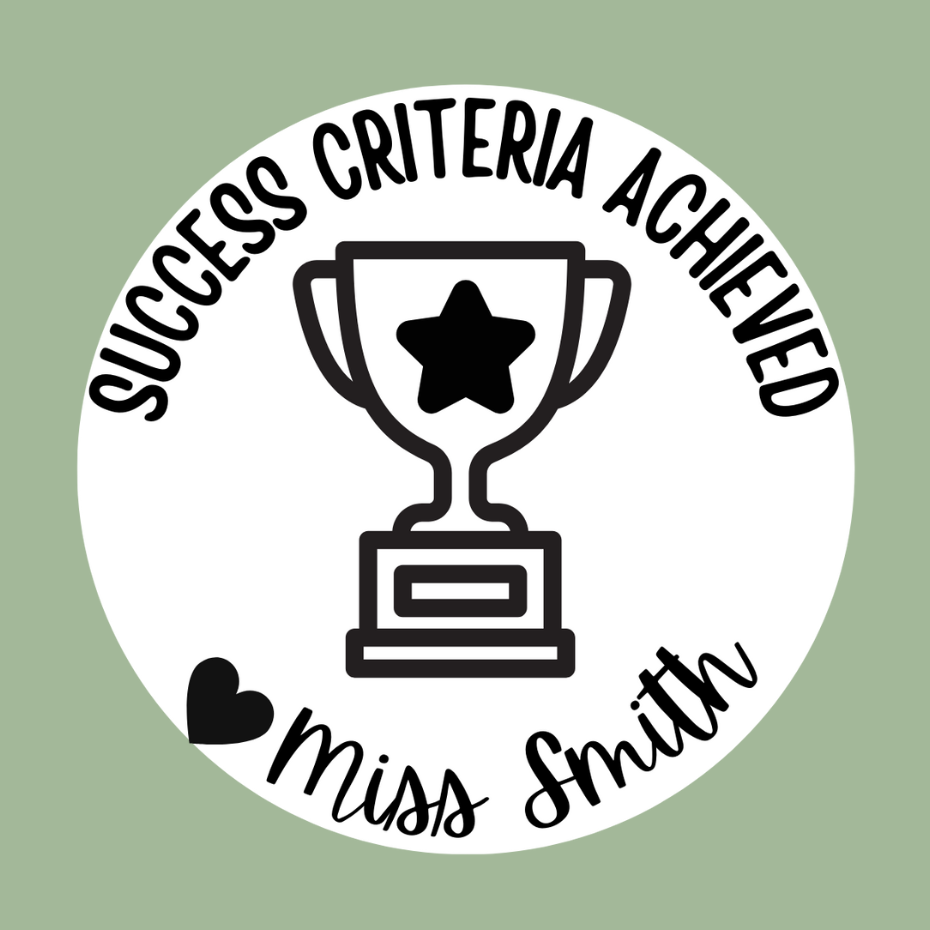 Custom Success Criteria Achieved Stamp – Luxe Learning Hub