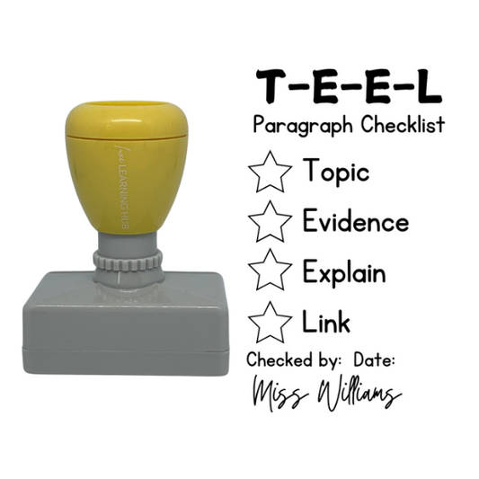 Custom T-E-E-L Checklist Stamp