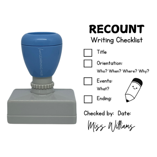 Recount Writing Checklist Stamp