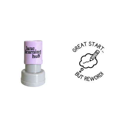 Great Start But Reword Stamp