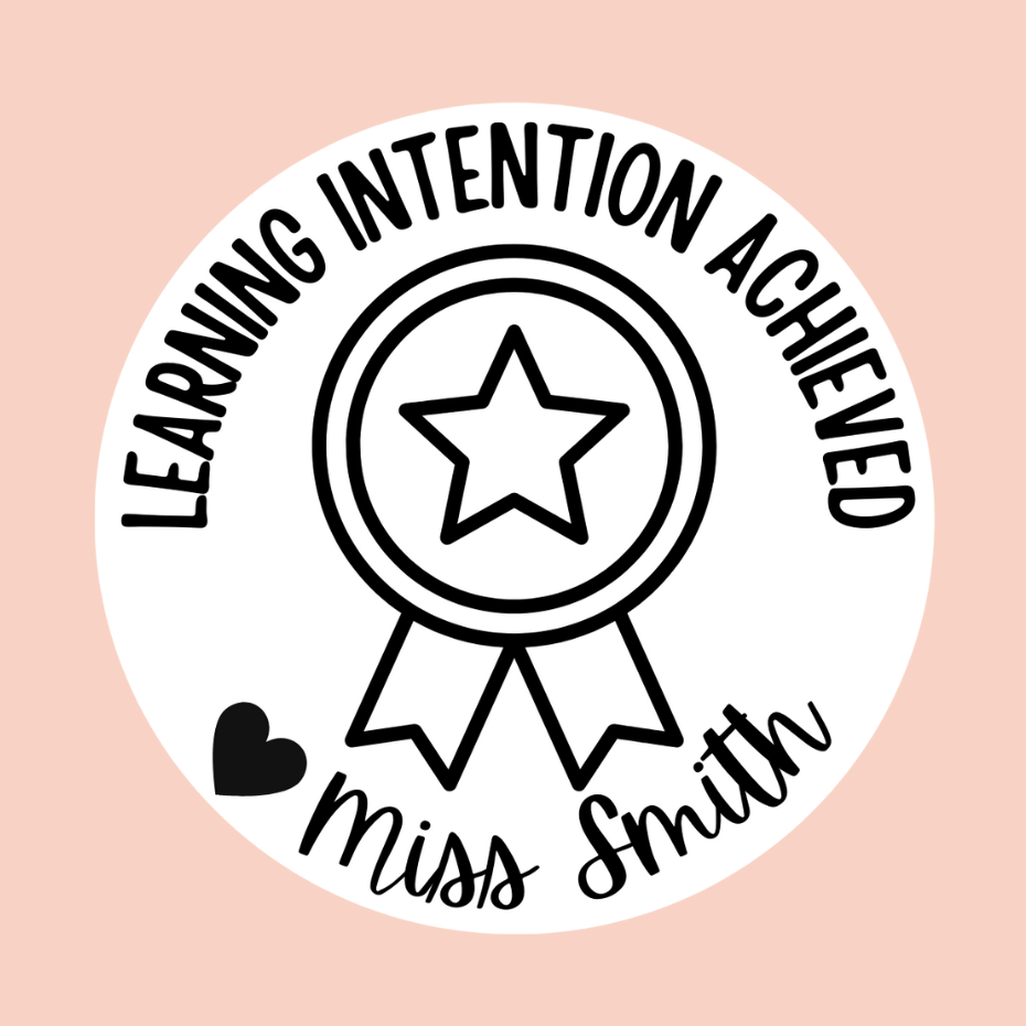 Custom Learning Intention Achieved Stamp – Luxe Learning Hub