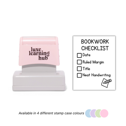 Book Work Checklist Stamp