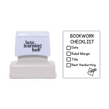 Book Work Checklist Stamp