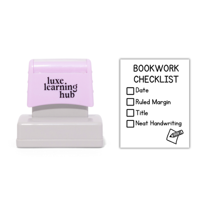 Book Work Checklist Stamp
