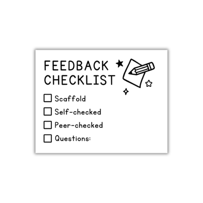 Upper Years Feedback Checklist Stamp