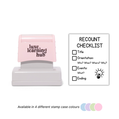 Recount Writing Checklist Stamp