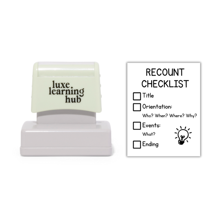 Recount Writing Checklist Stamp