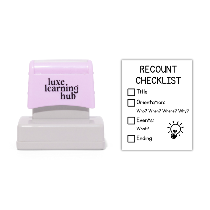Recount Writing Checklist Stamp