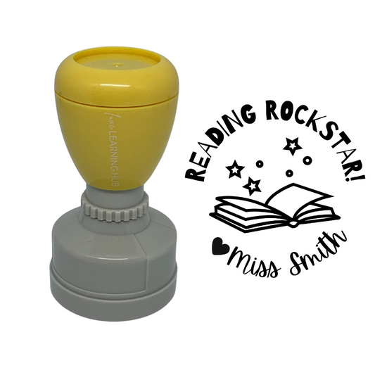 Custom Reading Rockstar Stamp