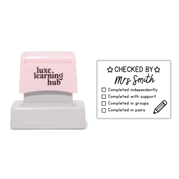 Checked by Stamp with Name