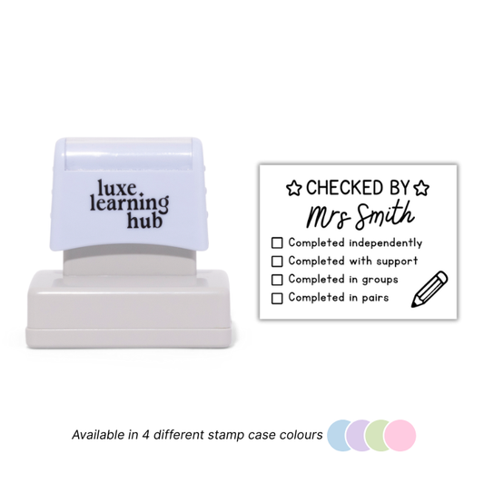 Checked by Stamp with Name