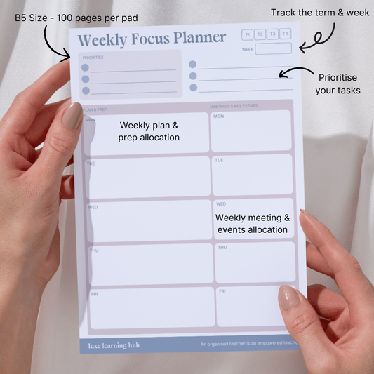 Weekly Focus Planner Pad