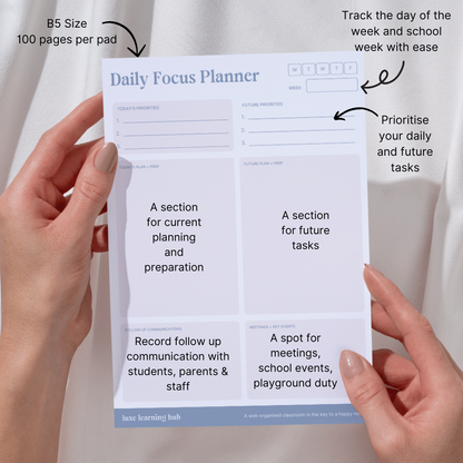 Daily Focus Planner Pad