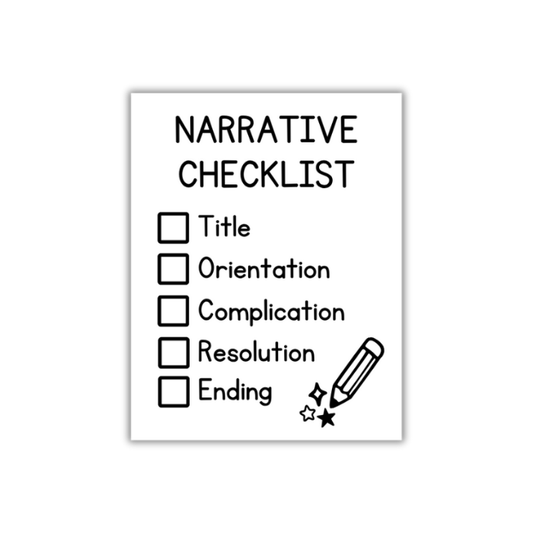 Narrative Writing Checklist Stamp