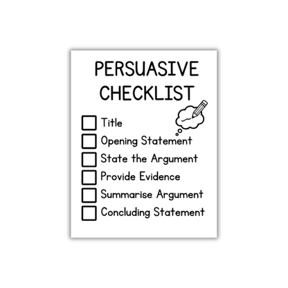 Persuasive Writing Checklist Stamp