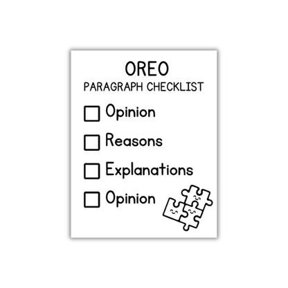 Oreo Paragraph Checklist Stamp