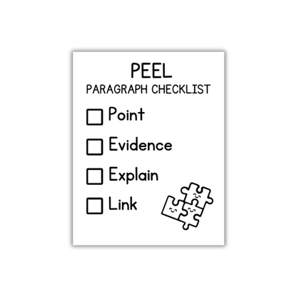 PEEL Paragraph Checklist Stamp
