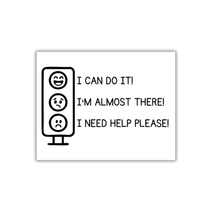 Traffic Light Student Self Reflection Stamp