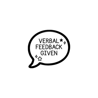 Verbal Feedback Given Stamp