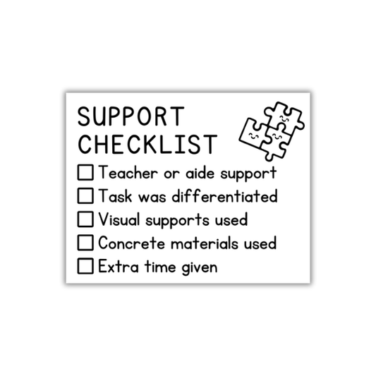 Support Checklist Stamp