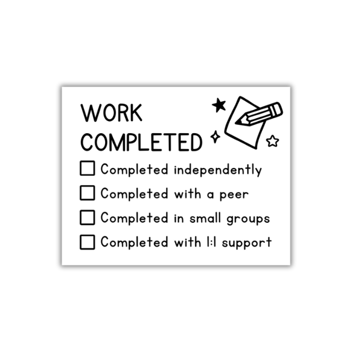 Work Completed Stamp