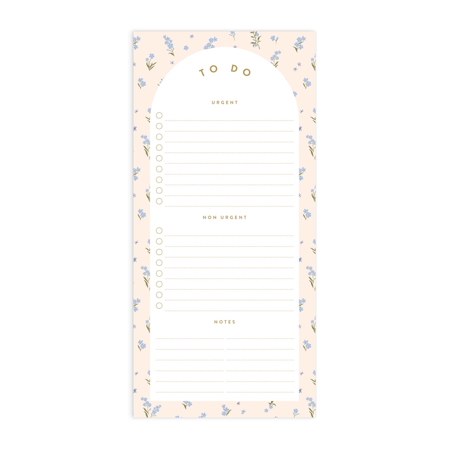 Fox & Fallow Forget-Me-Not DL To Do Magnet Notepad