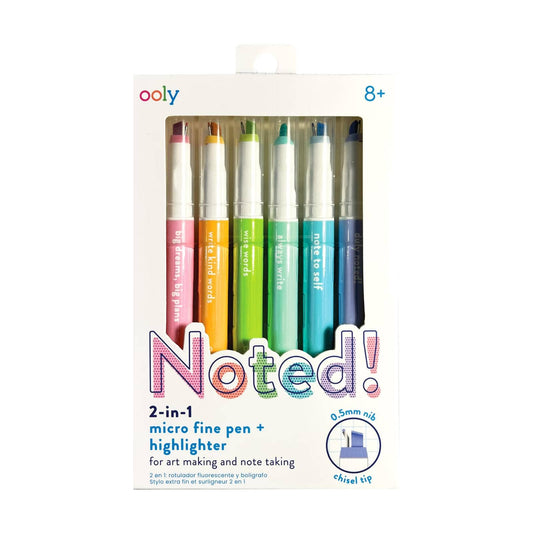 Noted! 2-in-1 Micro Fine Tip Pens & Highlighters