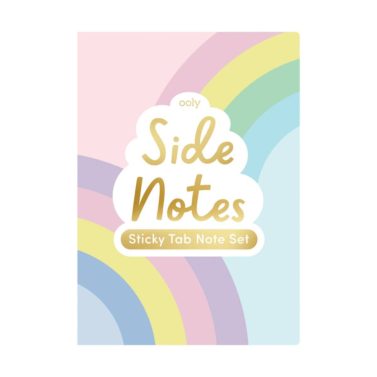 Side Notes Sticky Tab Note Pad - Pastel Rainbows